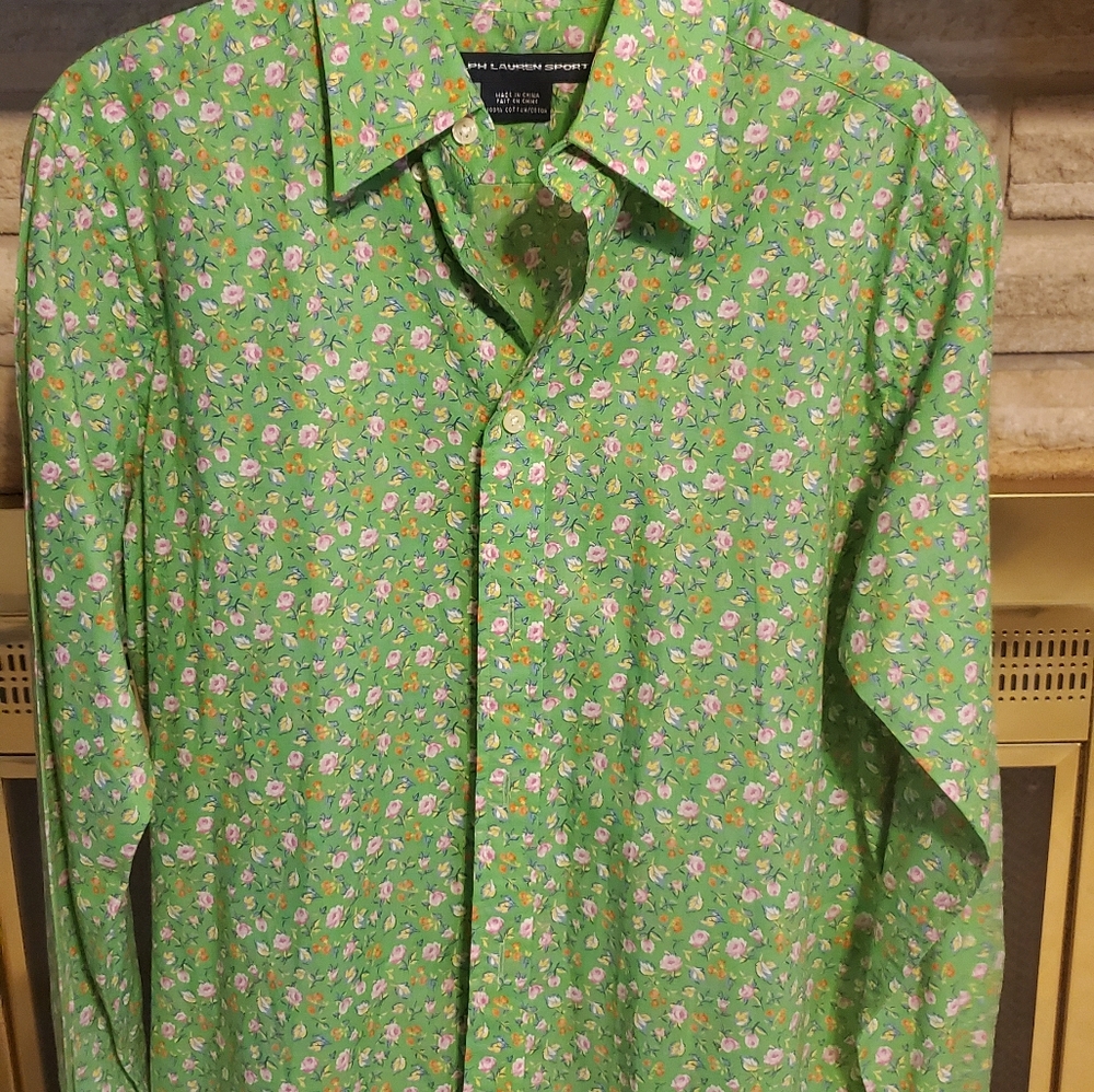 Ralph Lauren Sport Floral Top Blouse Sz 8 M